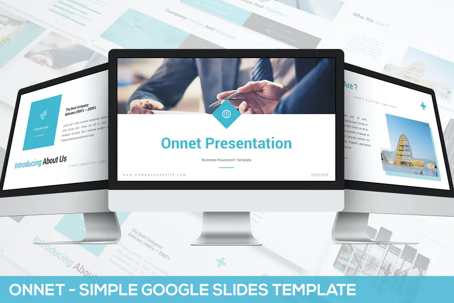 Onnet - Google's simple slide template Google Slides Templates