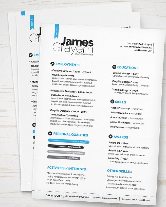 Creative Free Resume Templates