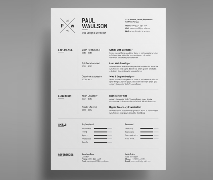 Simpler - Thе Curriculum Template Resume Templates