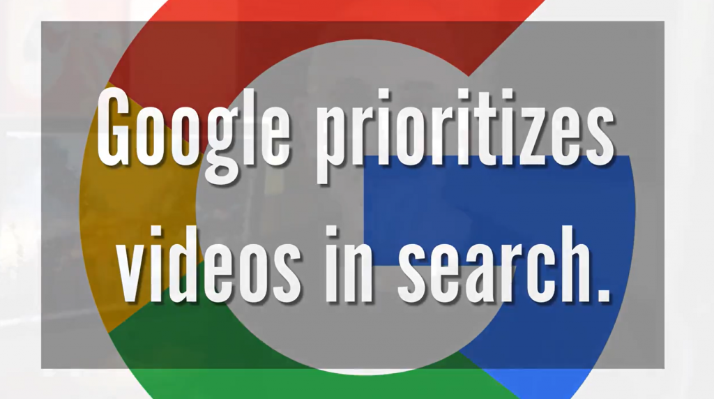 Google prioritizes video in search