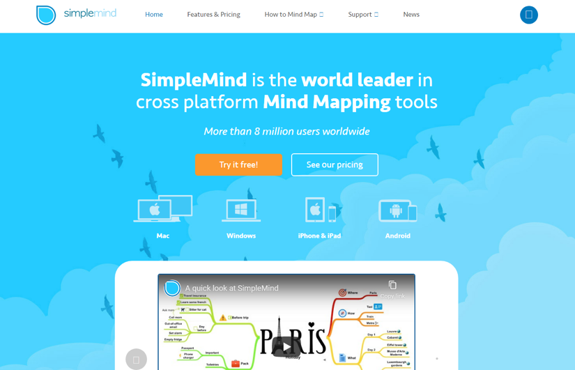 SimpleMind creative mobile apps