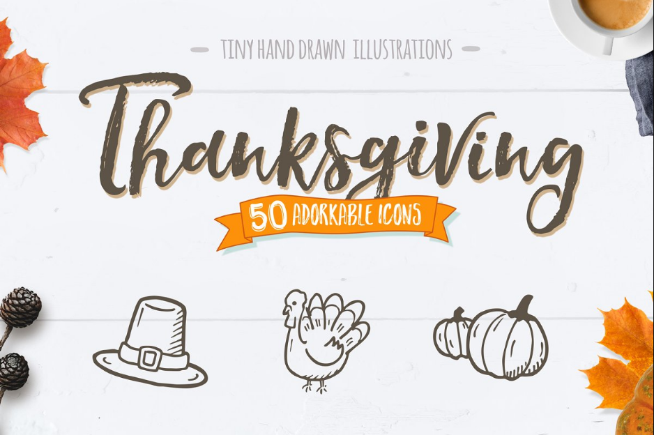 Thanksgiving Icons Fall Graphics