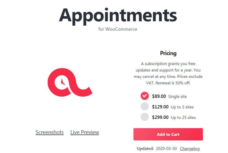 WooCommerce Appointments - WordPress Appointment And Booking Plugin