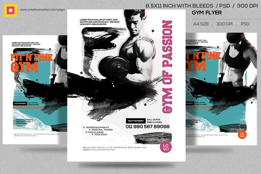 Gym Flyer graphic resources