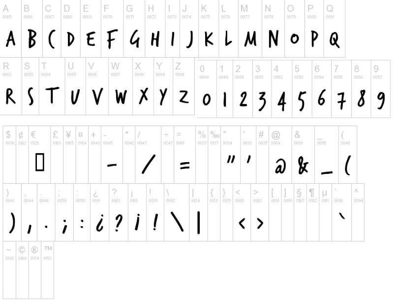 TrashHand handwriting fonts