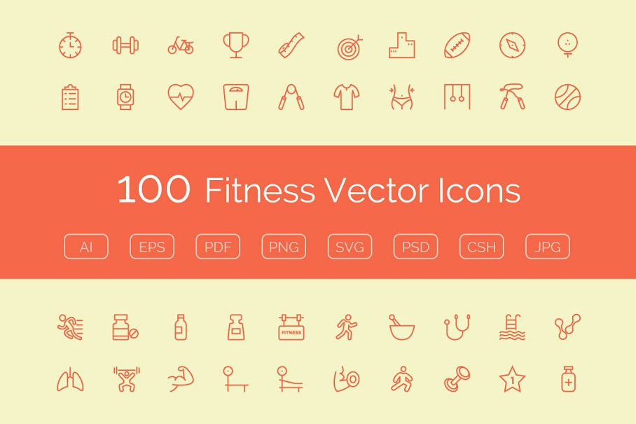 Fitness Vector Icons graphic resources