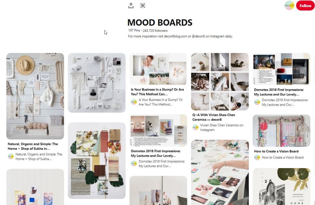 Pinterest - Mood board ideas