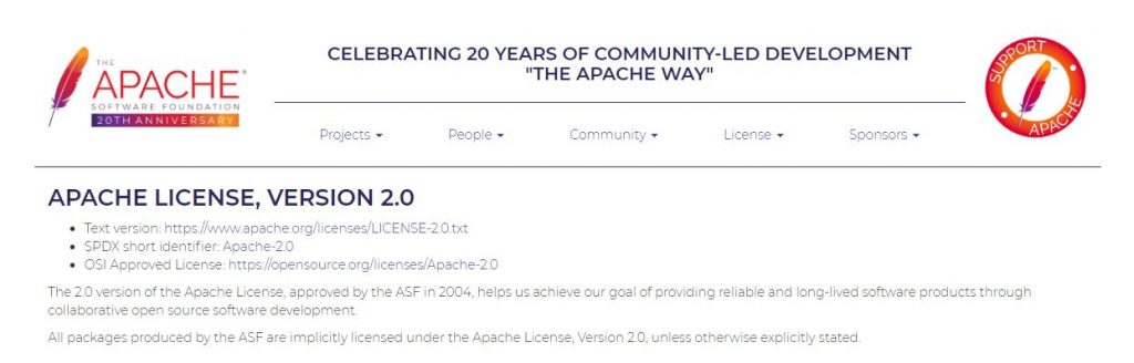 Apache - Open Source License