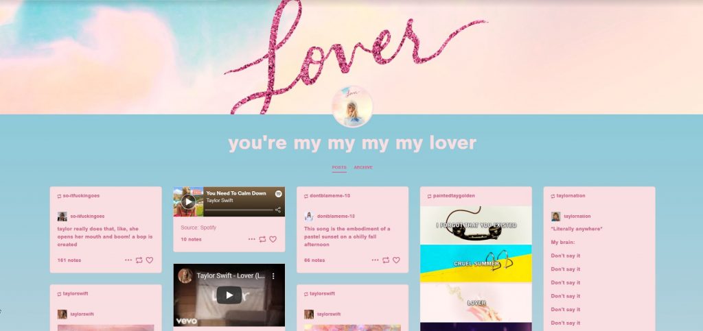 Tylor Swift Free Tumblr Blog Theme