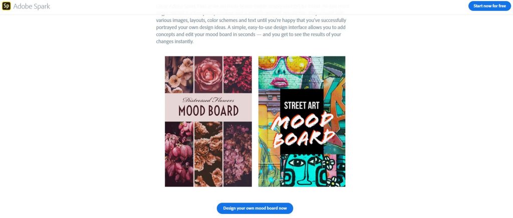 Adobe Spark - Mood Board Maker