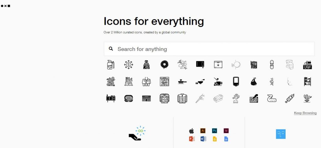 Free icons at the noun project