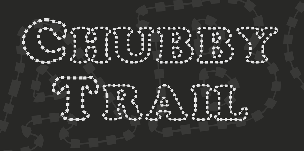 Chubby trail stitch fonts