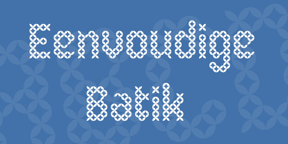 Eenvoudige batik stitch fonts