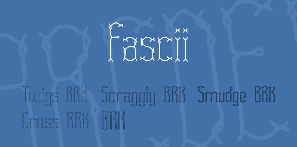 Fascii stitch fonts