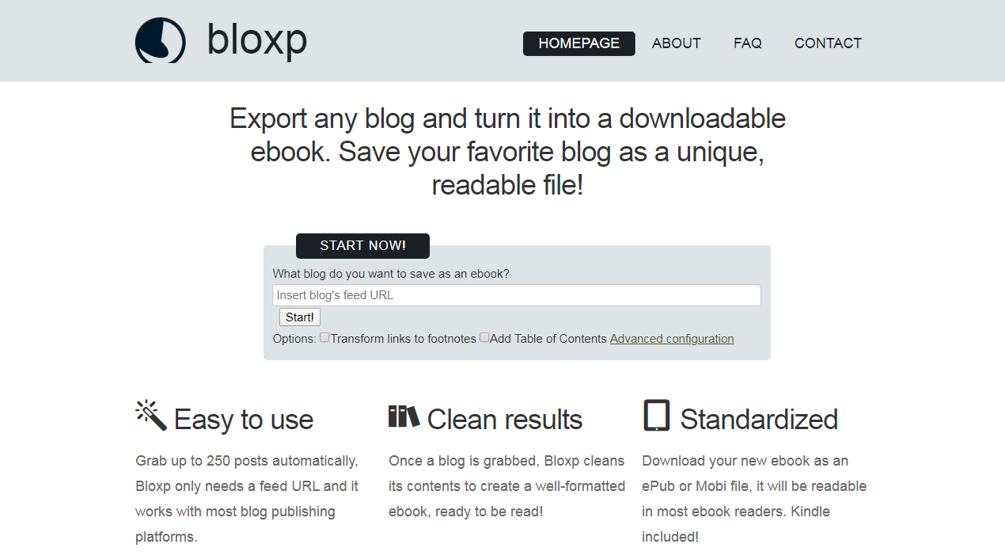 Bloxp Self Publishing Websites