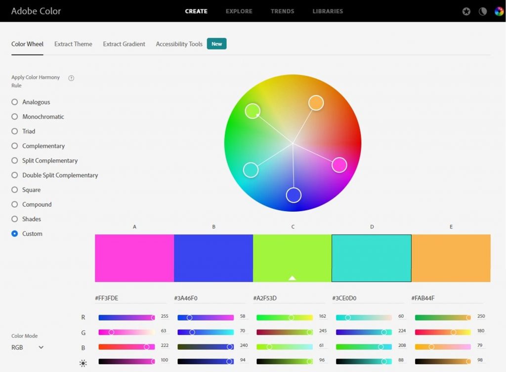 Color-Wheel-–-Adobe-Kuler Color Palette Generators