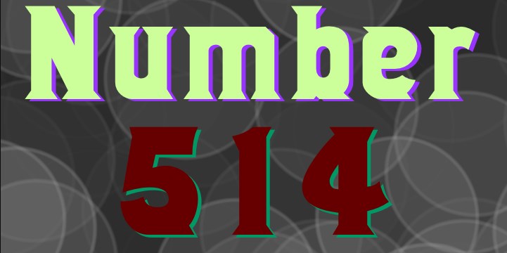 Number 514 – Best Number Fonts