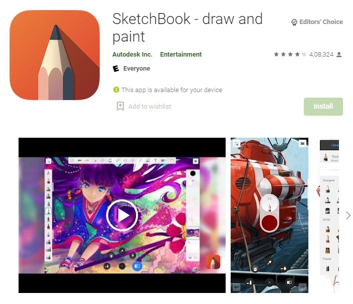 5. Autodesk SketchBook Your app for digital sketches min