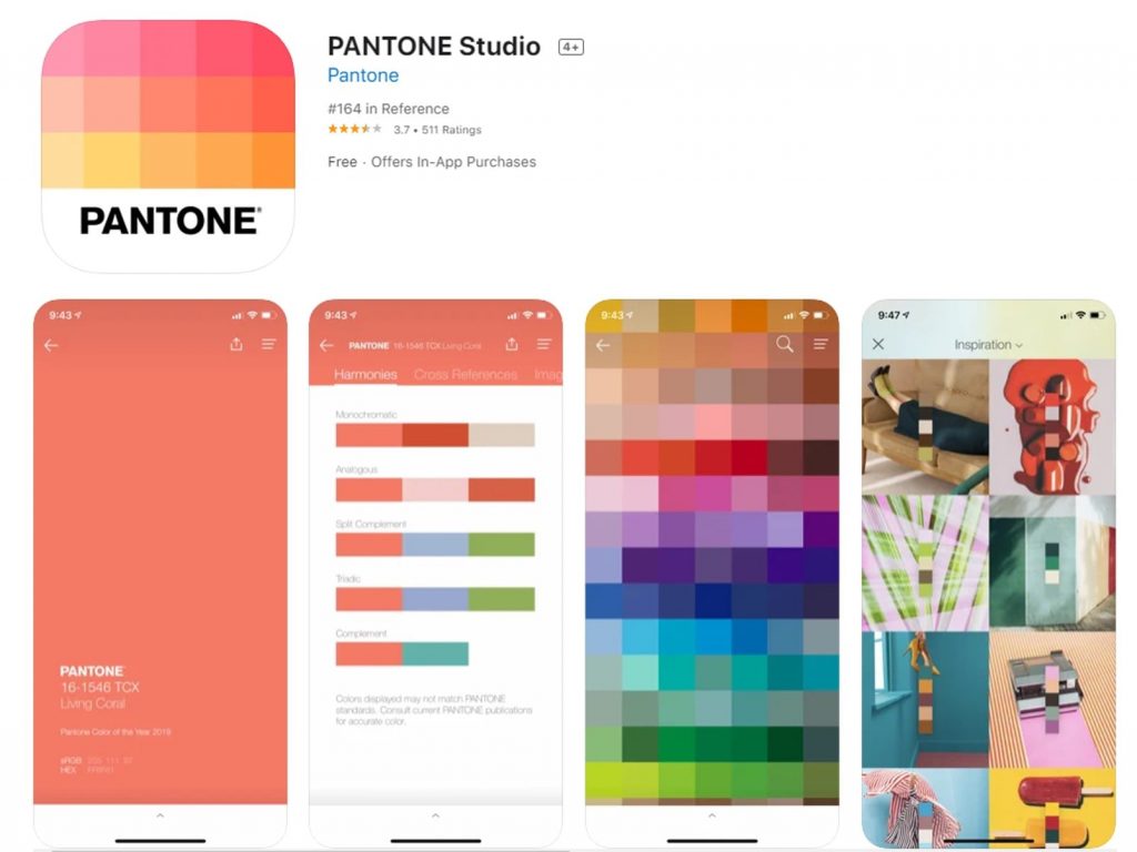 5. Pantone Studio Color Inspiration for iPhone and iPad min