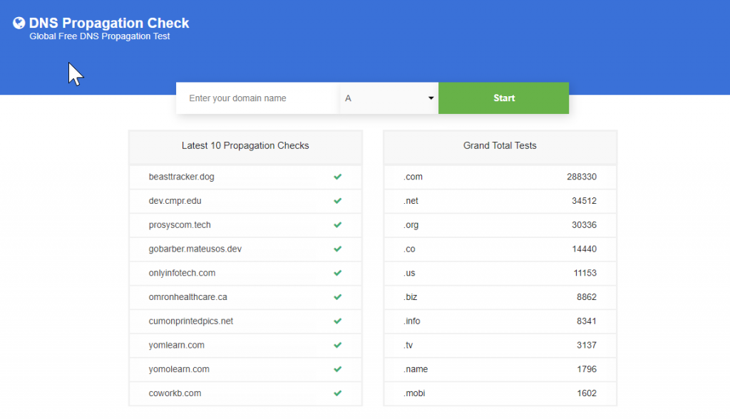 DNS Propagation Checker Tool