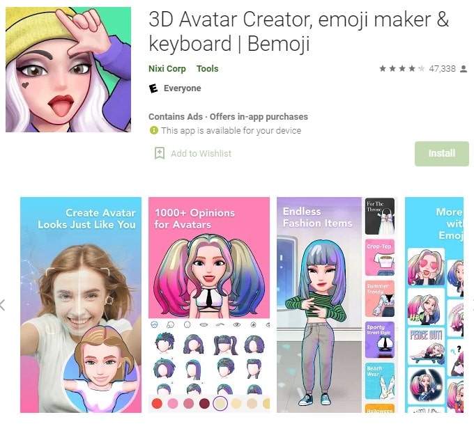 Character Creator app