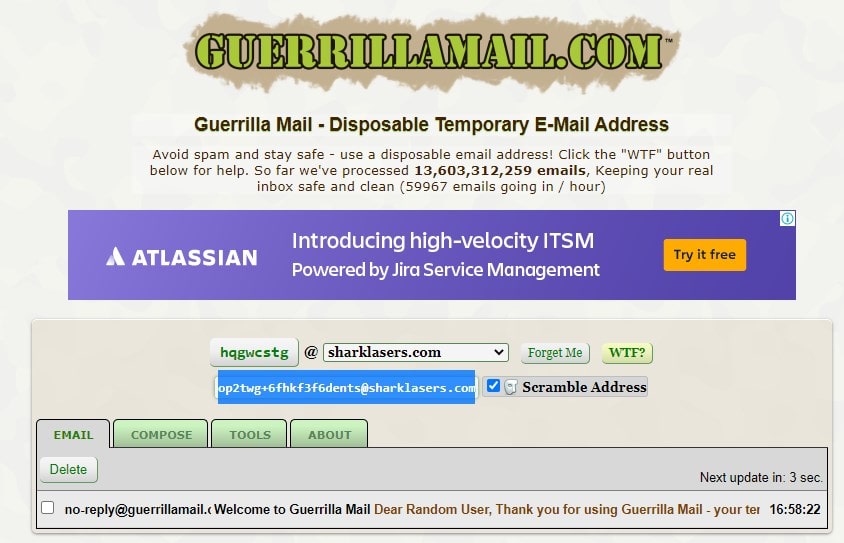 Temporary or Fake Mail Generator