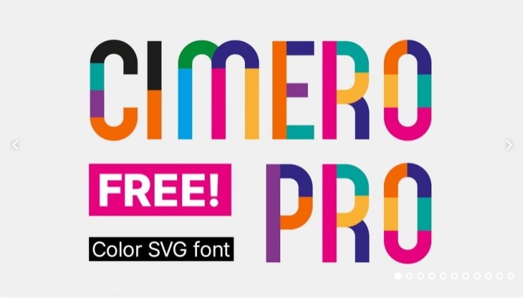 Free Color SVG Fonts