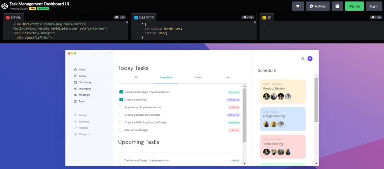 18 CSS Dashboards code Examples – WebTopic