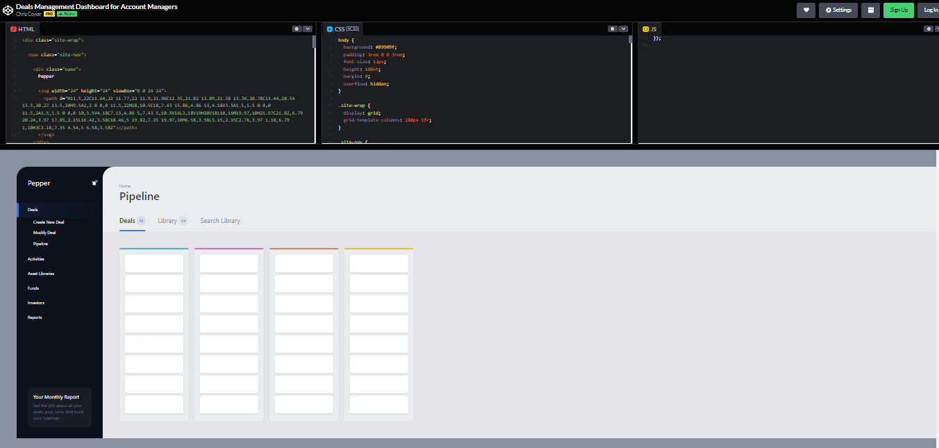18 CSS Dashboards code Examples – WebTopic