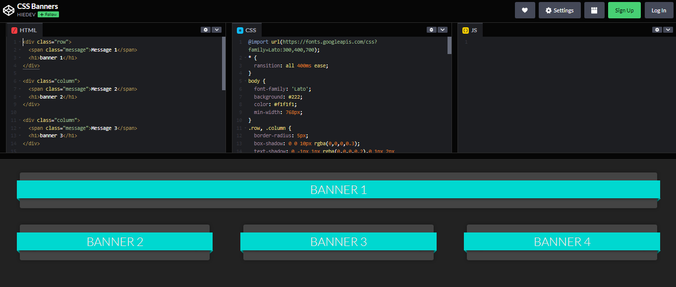 21 CSS Banners – WebTopic