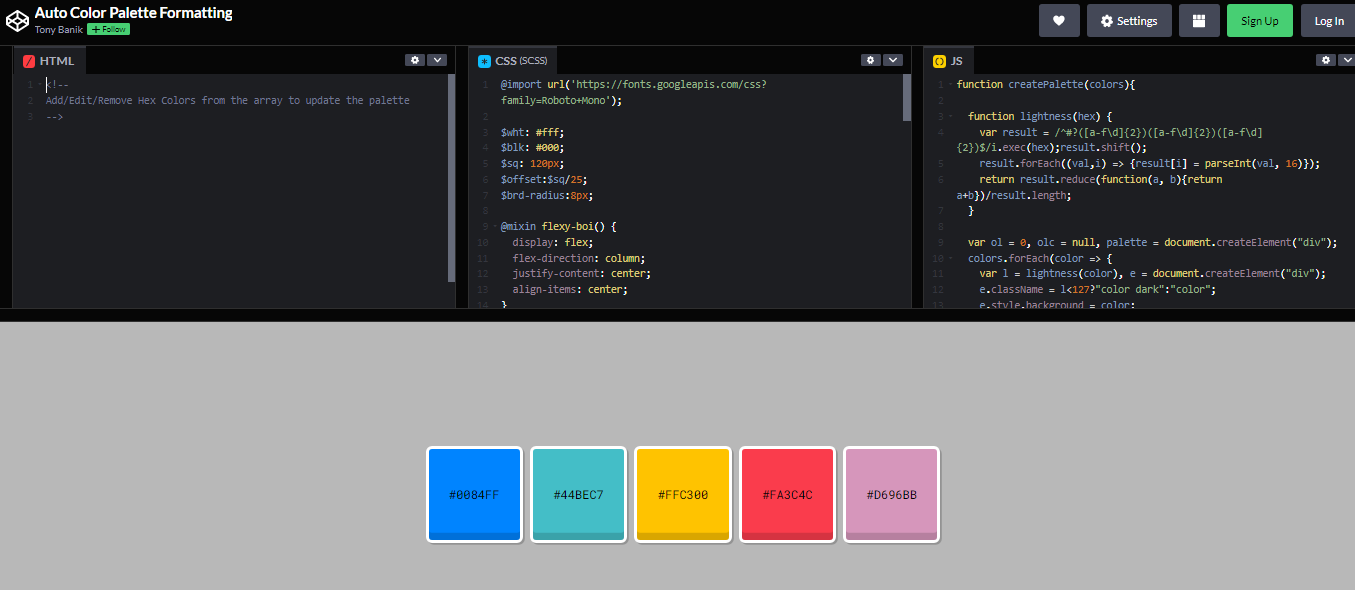 24 CSS Color Palettes With Source Cdes – WebTopic
