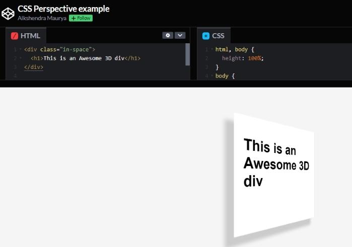 web topic post CSS Perspective