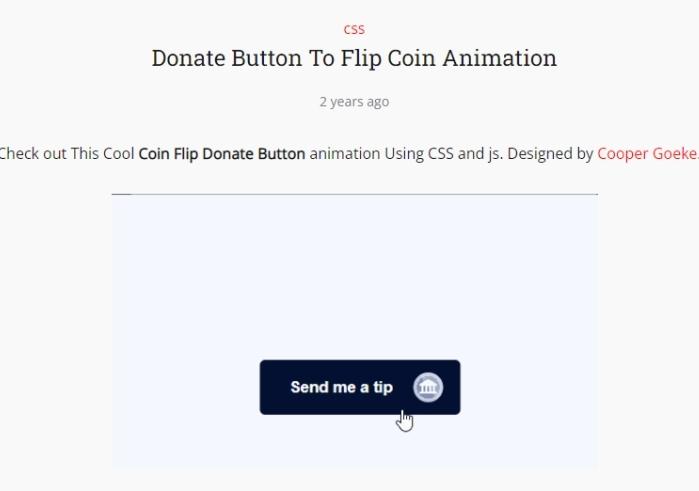 web topic post Donate Button to Flip Coin Animations