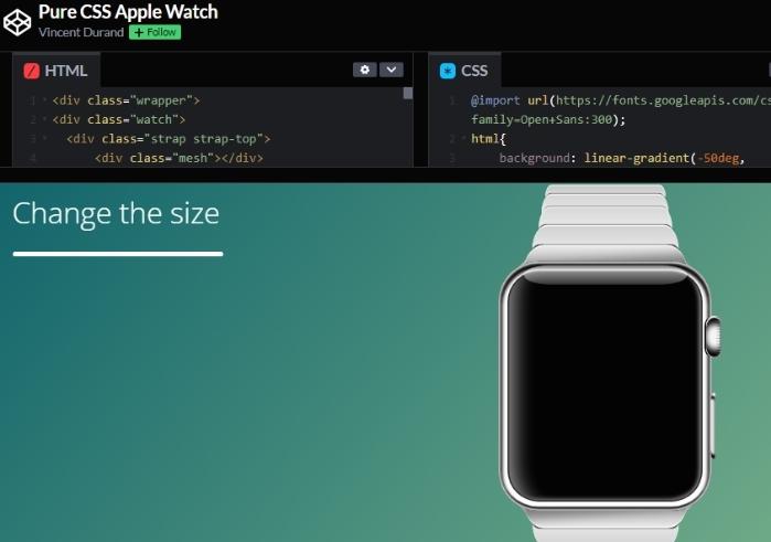 web topic post Pure CSS Apple Watch