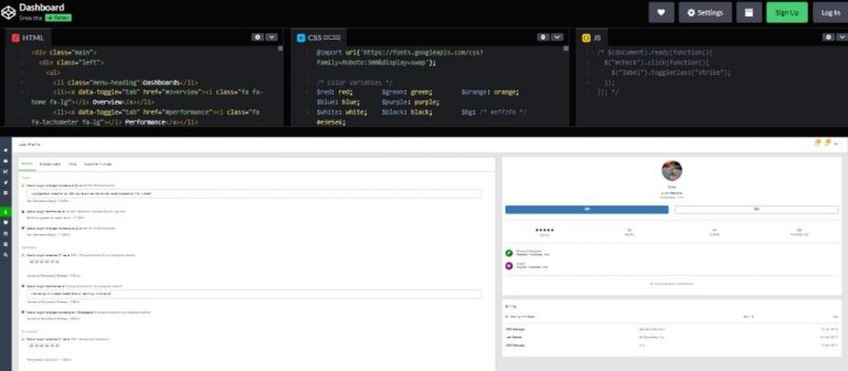 18 CSS Dashboards code Examples – WebTopic