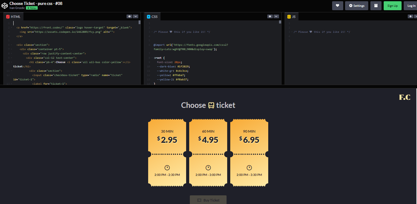 24 CSS Tickets Examples – WebTopic